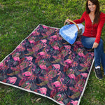 Tropical Flamingo Aloha Pattern Print Quilt