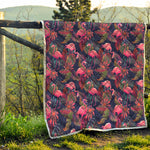Tropical Flamingo Aloha Pattern Print Quilt