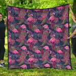 Tropical Flamingo Aloha Pattern Print Quilt