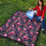 Tropical Flamingo Aloha Pattern Print Quilt