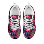 Tropical Flamingo Aloha Pattern Print White Sneakers