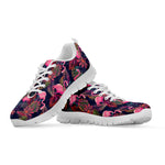 Tropical Flamingo Aloha Pattern Print White Sneakers