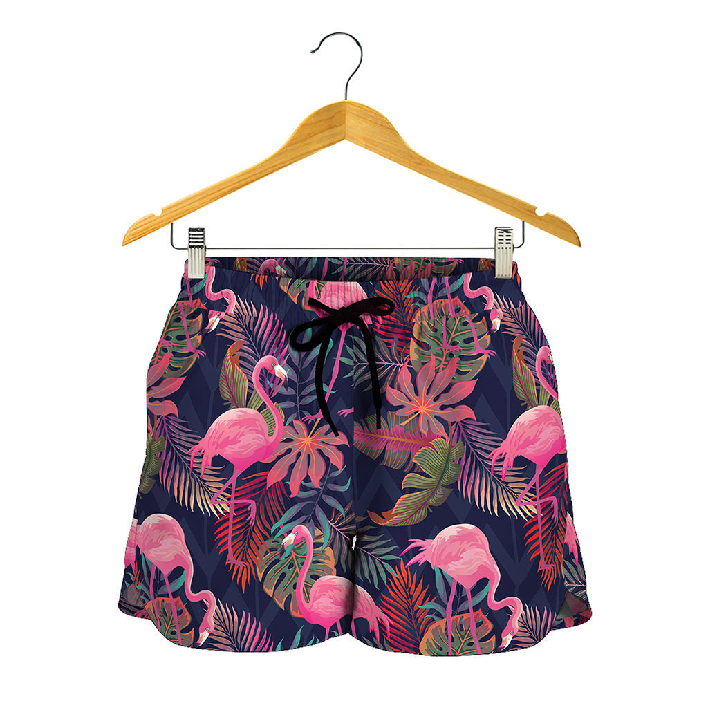 Tropical Flamingo Aloha Pattern Print Women's Shorts