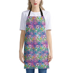 Tropical Flamingo And Hibiscus Print Apron