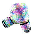 Tropical Flamingo And Hibiscus Print Boxing Gloves