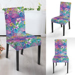Tropical Flamingo And Hibiscus Print Dining Chair Slipcover