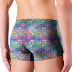 Tropical Flamingo And Hibiscus Print Men's Boxer Briefs