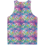 Tropical Flamingo And Hibiscus Print Men's Tank Top