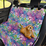Tropical Flamingo And Hibiscus Print Pet Car Back Seat Cover