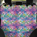 Tropical Flamingo And Hibiscus Print Pet Car Back Seat Cover
