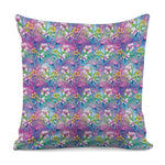 Tropical Flamingo And Hibiscus Print Pillow Cover