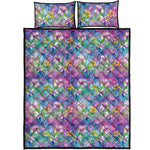 Tropical Flamingo And Hibiscus Print Quilt Bed Set