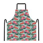 Tropical Floral Flamingo Pattern Print Apron