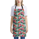 Tropical Floral Flamingo Pattern Print Apron