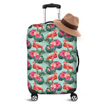 Tropical Floral Flamingo Pattern Print Luggage Cover