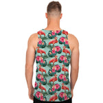 Tropical Floral Flamingo Pattern Print Men's Tank Top