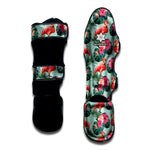 Tropical Floral Flamingo Pattern Print Muay Thai Shin Guard