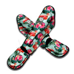 Tropical Floral Flamingo Pattern Print Muay Thai Shin Guard