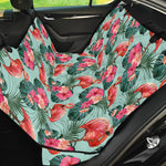 Tropical Floral Flamingo Pattern Print Pet Car Back Seat Cover