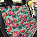 Tropical Floral Flamingo Pattern Print Pet Car Back Seat Cover