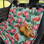 Tropical Floral Flamingo Pattern Print Pet Car Back Seat Cover
