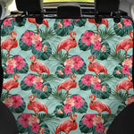 Tropical Floral Flamingo Pattern Print Pet Car Back Seat Cover
