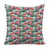 Tropical Floral Flamingo Pattern Print Pillow Cover