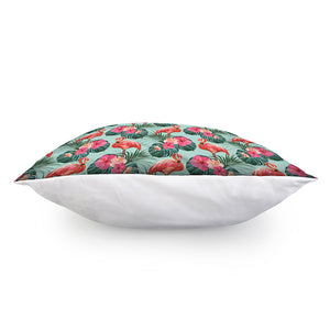 Tropical Floral Flamingo Pattern Print Pillow Cover