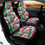Tropical Floral Flamingo Pattern Print Universal Fit Car Seat Covers