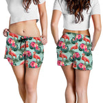 Tropical Floral Flamingo Pattern Print Women's Shorts