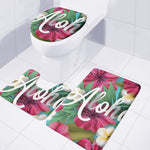 Tropical Flower Aloha Print 3 Piece Bath Mat Set