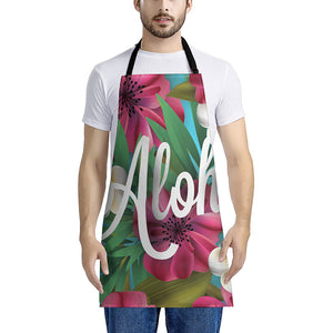 Tropical Flower Aloha Print Apron