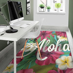 Tropical Flower Aloha Print Area Rug