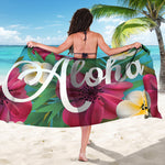 Tropical Flower Aloha Print Beach Sarong Wrap