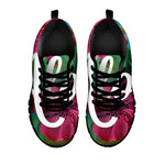 Tropical Flower Aloha Print Black Sneakers