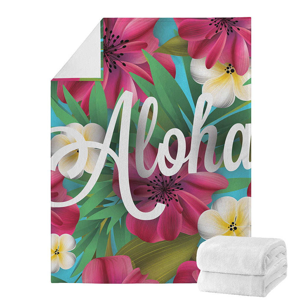 Tropical Flower Aloha Print Blanket