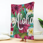 Tropical Flower Aloha Print Blanket