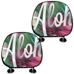Tropical Flower Aloha Print Car Headrest Covers
