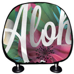 Tropical Flower Aloha Print Car Headrest Covers