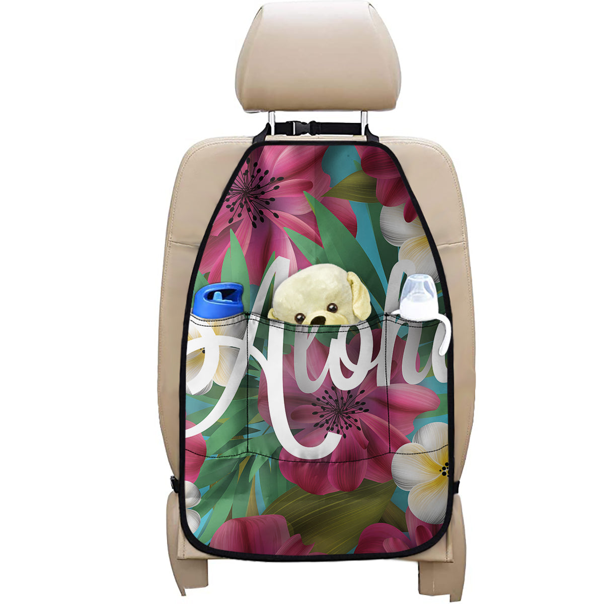 Tropical Flower Aloha Print Car Seat Organizers