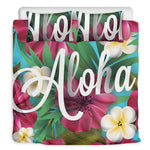 Tropical Flower Aloha Print Duvet Cover Bedding Set