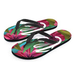 Tropical Flower Aloha Print Flip Flops