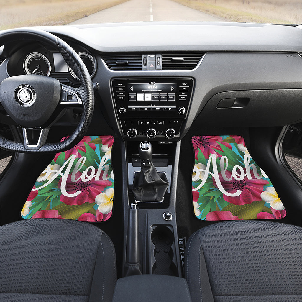 Tropical Flower Aloha Print Front Car Floor Mats