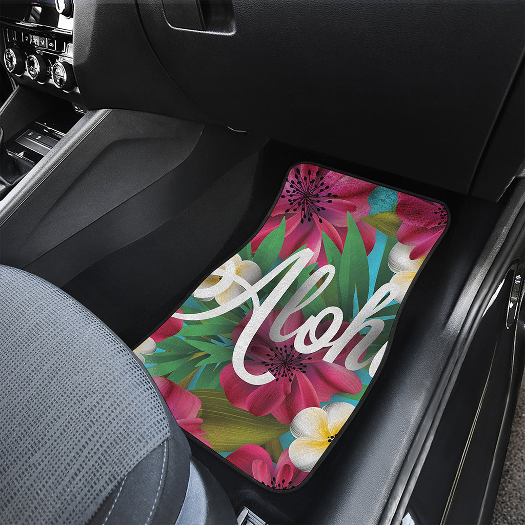 Tropical Flower Aloha Print Front Car Floor Mats