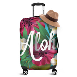 Tropical Flower Aloha Print Luggage Cover