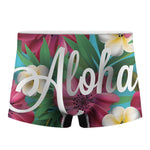 Tropical Flower Aloha Print Men's Boxer Briefs