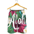 Tropical Flower Aloha Print Men's Shorts