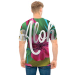 Tropical Flower Aloha Print Men's T-Shirt