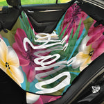 Tropical Flower Aloha Print Pet Car Back Seat Cover