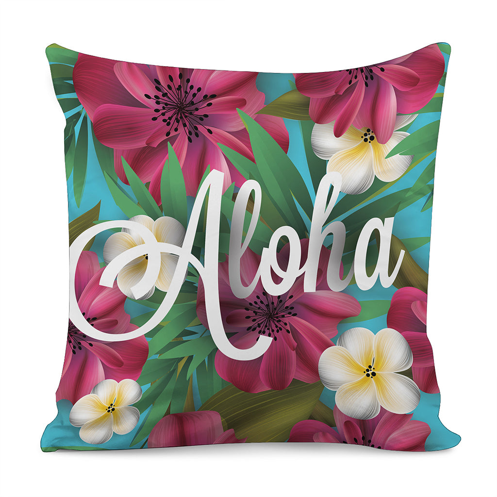 Tropical Flower Aloha Print Pillow Cover